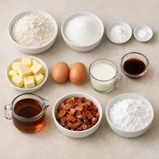 Ingredients for Maple Bacon Cupcakes