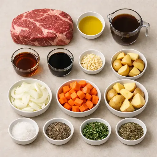 Ingredients for Maple-Balsamic Glazed Pot Roast