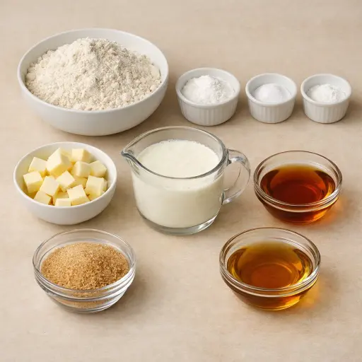Ingredients for Maple Bourbon Biscuits