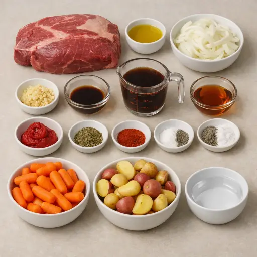 Ingredients for Maple Bourbon Pot Roast