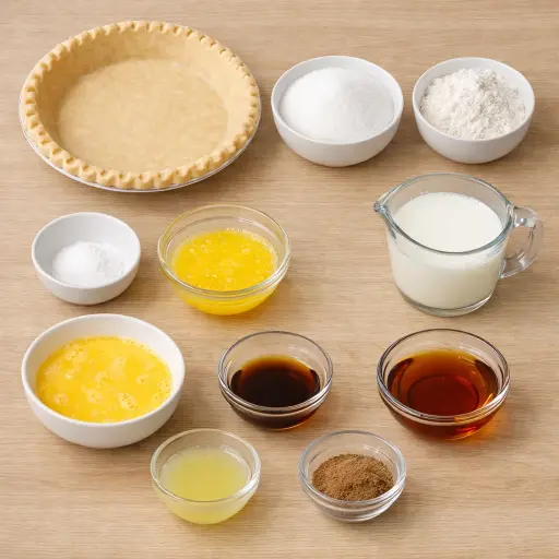 Ingredients for Maple Buttermilk Pie