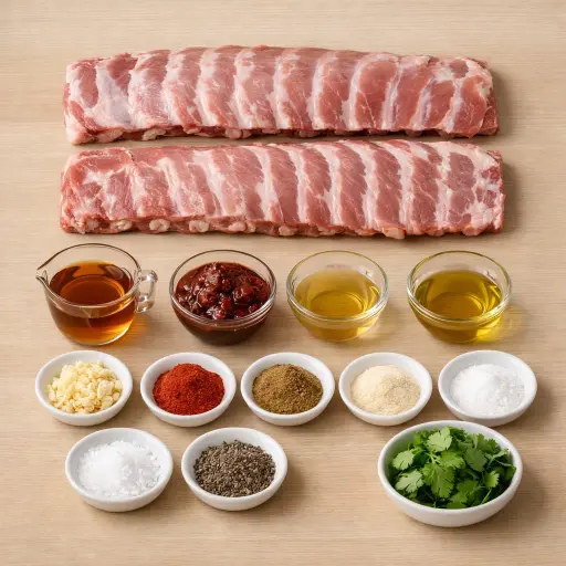 Ingredients for Maple Chipotle Baby Back Ribs