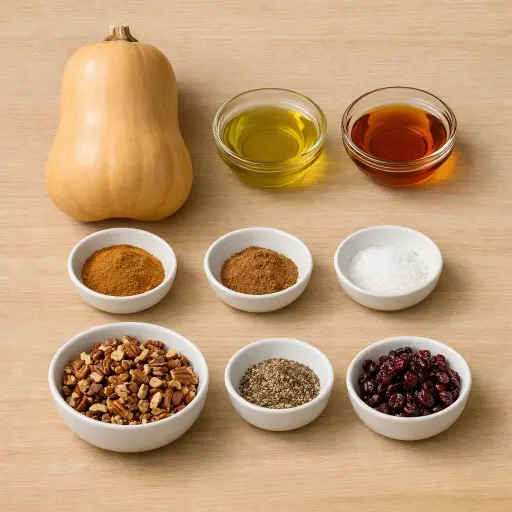 Ingredients for Maple Cinnamon Roasted Butternut Squash