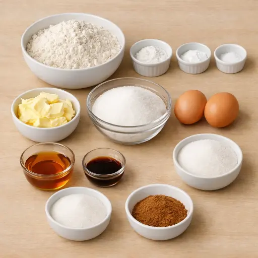 Ingredients for Maple Cinnamon Snickerdoodles
