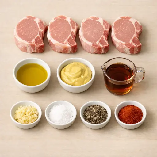 Ingredients for Maple Dijon Grilled Pork Chops