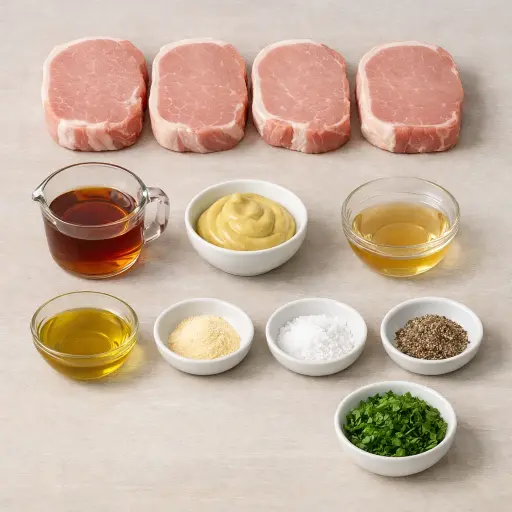 Ingredients for Maple Dijon Pork Chops