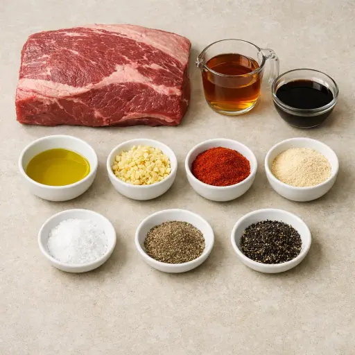 Ingredients for Maple Garlic Glazed Brisket