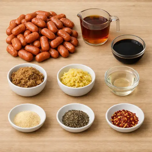 Ingredients for Maple Ginger Slow Cooker Smokies