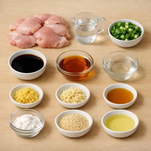 Ingredients for Maple Ginger Teriyaki Chicken