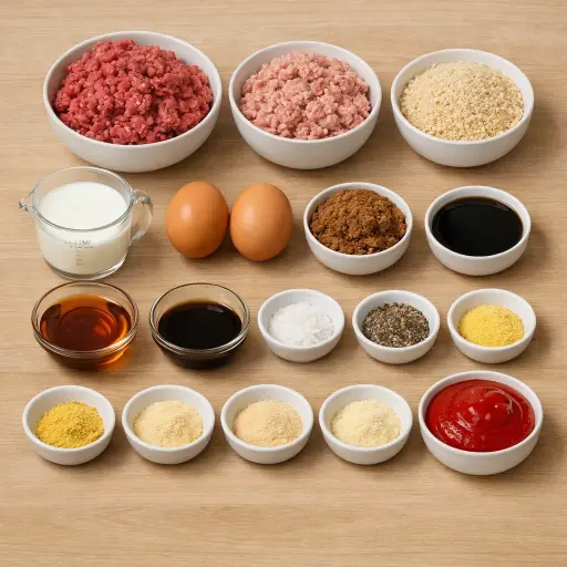 Ingredients for Maple-Glazed Brown Sugar Meatloaf