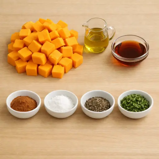 Ingredients for Maple Glazed Butternut Squash