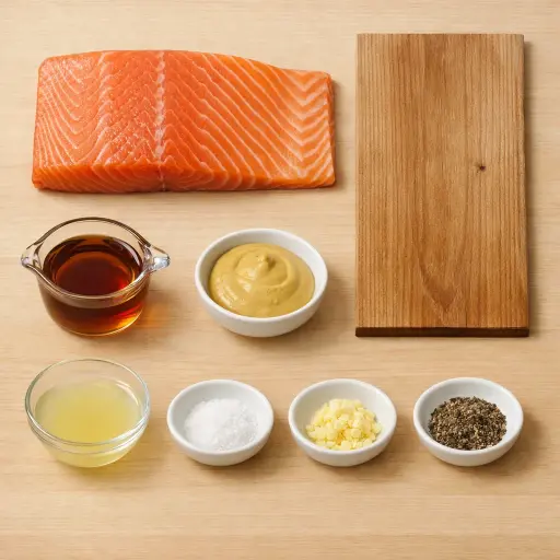 Ingredients for Maple Glazed Cedar Plank Salmon