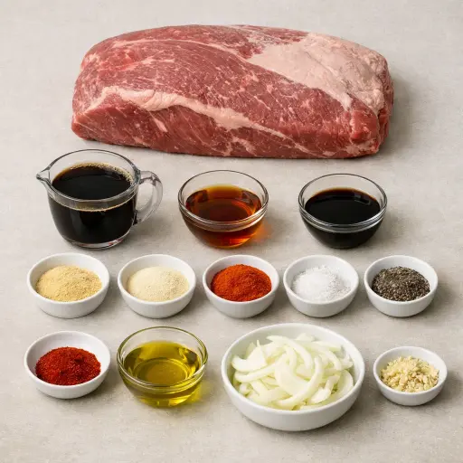 Ingredients for Maple Glazed Coffee Brisket