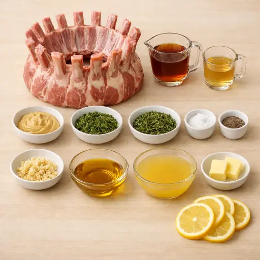 Ingredients for Maple-Glazed Crown Roast of Pork