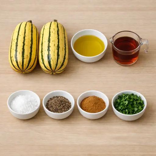Ingredients for Maple Glazed Delicata Squash