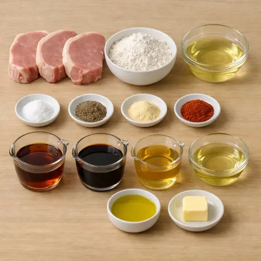 Ingredients for Maple Glazed Fried Pork Chop