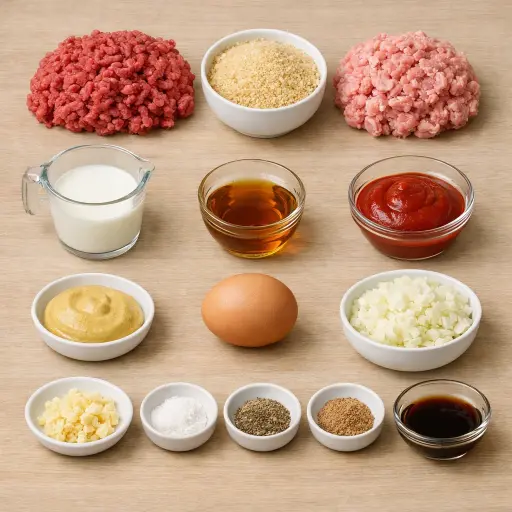 Ingredients for Maple Glazed Meatloaf