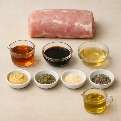 Ingredients for Maple Glazed Roasted Pork Loin
