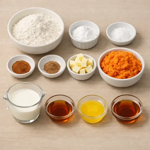 Ingredients for Maple-Glazed Sweet Potato Biscuits