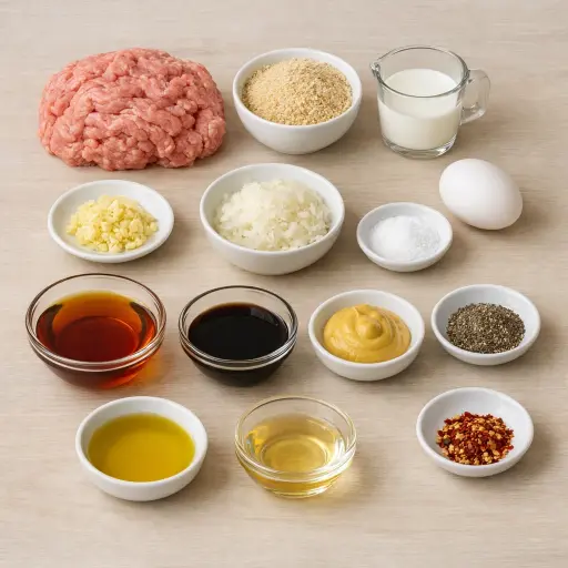 Ingredients for Maple Glazed Turkey Meatballs