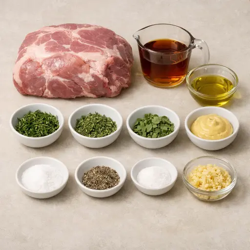 Ingredients for Maple Herb Pork Roast