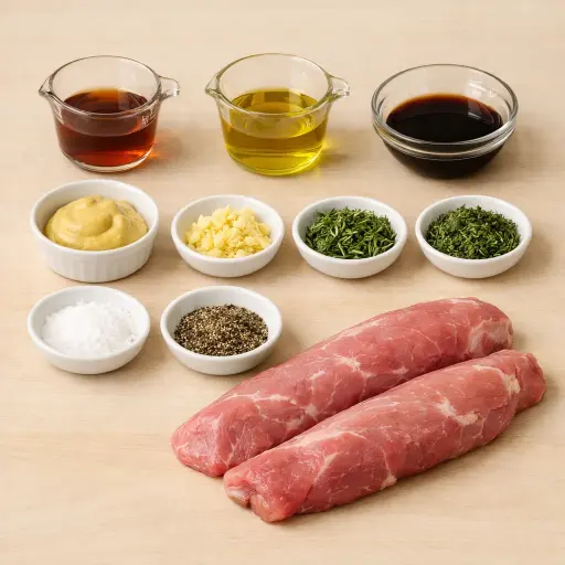 Ingredients for Maple Herb Pork Tenderloin Marinade