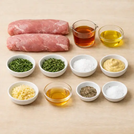 Ingredients for Maple Herb Roast Pork Tenderloin
