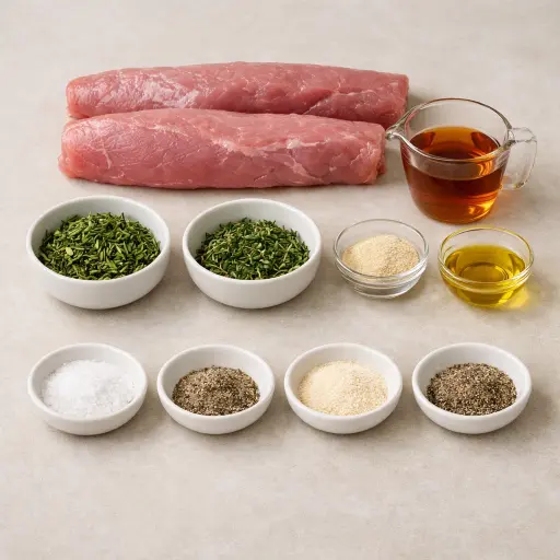 Ingredients for Maple Herb Roasted Pork Tenderloin