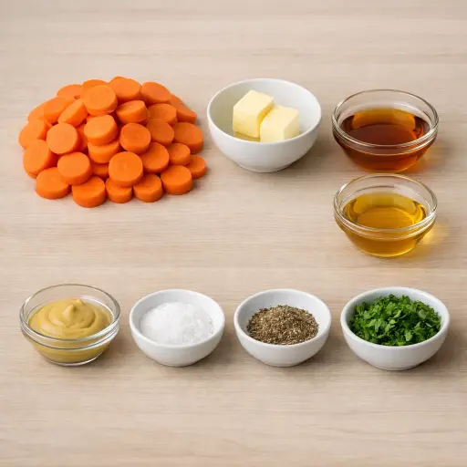 Ingredients for Maple Honey Glazed Carrots