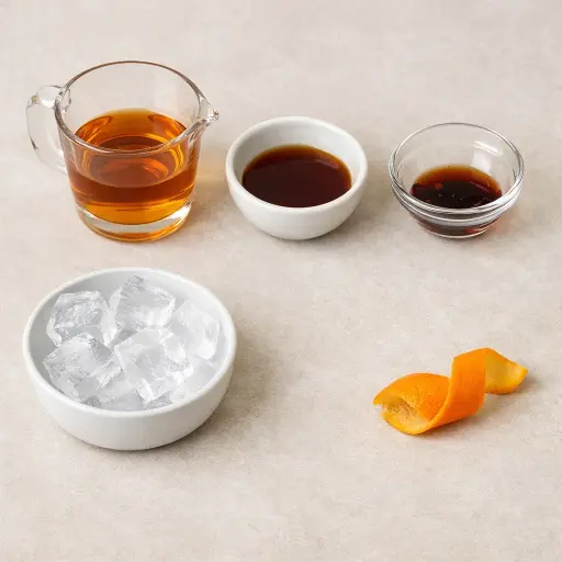Ingredients for Maple-Infused Old-Fashioned