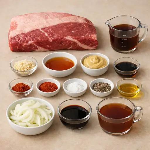 Ingredients for Maple Mustard Glazed Brisket
