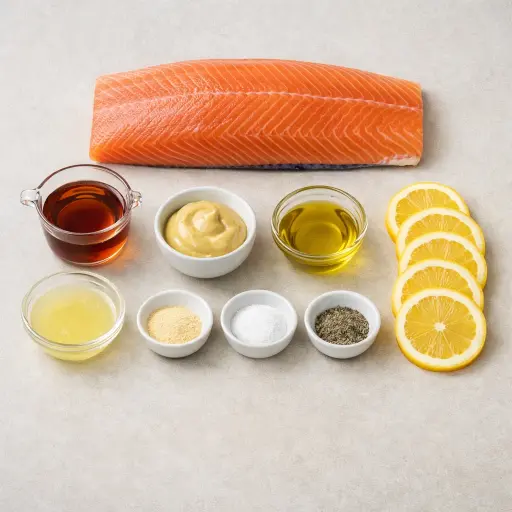 Ingredients for Maple-Mustard Glazed Salmon