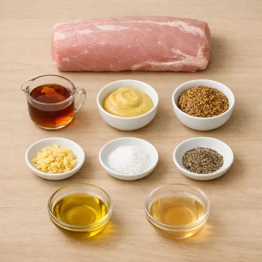 Ingredients for Maple Mustard Roast Pork Loin