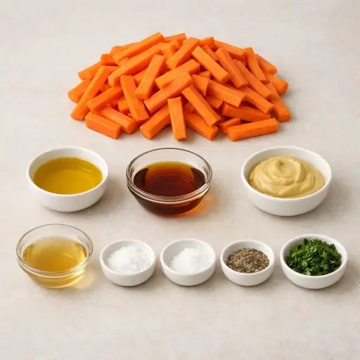 Ingredients for Maple-Mustard Roasted Carrots