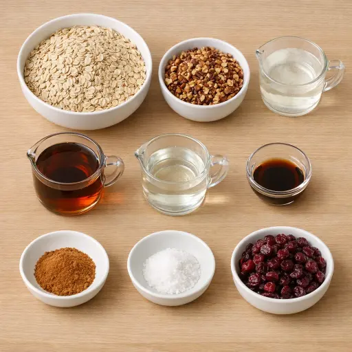 Ingredients for Maple Pecan Granola