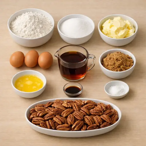 Ingredients for Maple Pecan Pie Bars