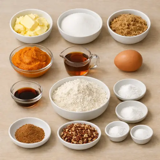 Ingredients for Maple Pumpkin Spice Cookies