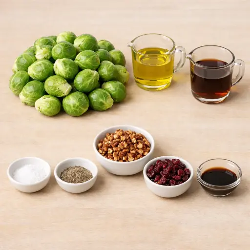 Ingredients for Maple Roasted Brussels Sprouts