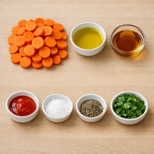 Ingredients for Maple Sriracha Glazed Carrots
