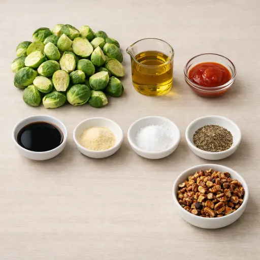 Ingredients for Maple Sriracha Roasted Brussels Sprouts