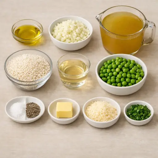 Ingredients for March: Spring Pea Risotto