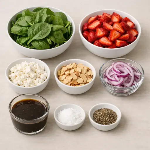 Ingredients for May: Strawberry Spinach Salad