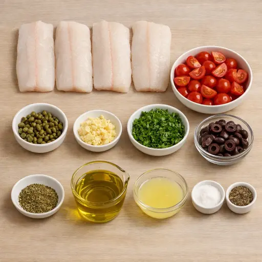 Ingredients for Mediterranean Baked Cod