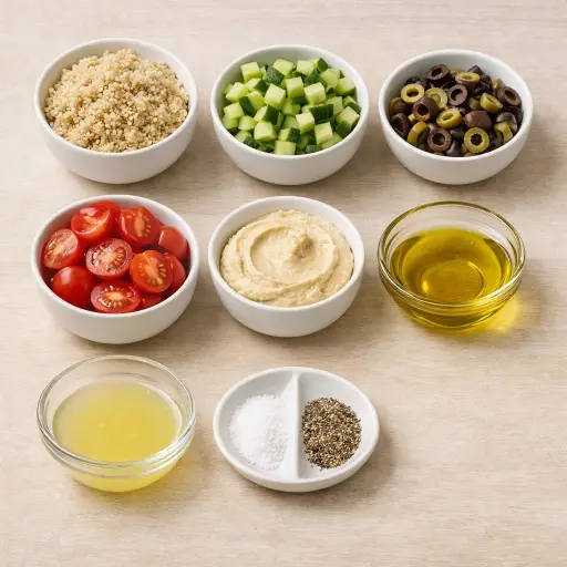 Ingredients for Mediterranean Breakfast Bowl