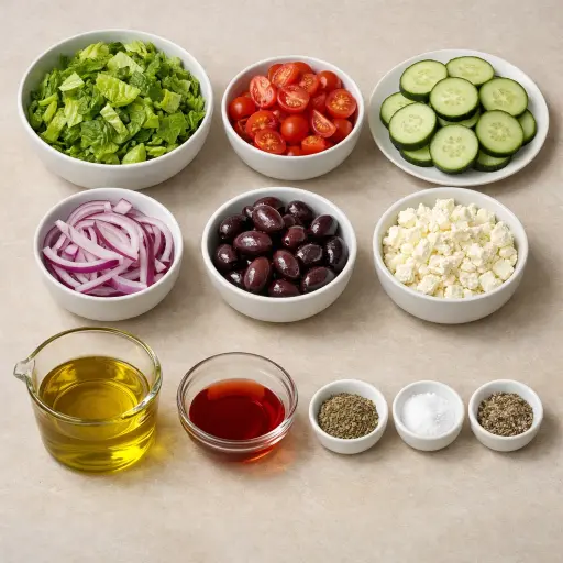Ingredients for Mediterranean Delight Salad