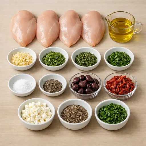 Ingredients for Mediterranean Herb Chicken