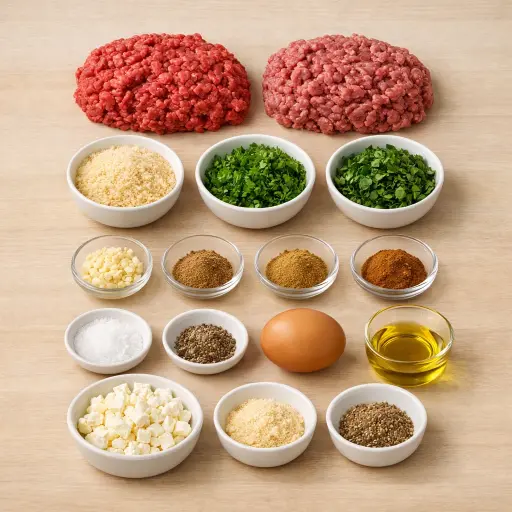 Ingredients for Mediterranean Herbed Meatballs