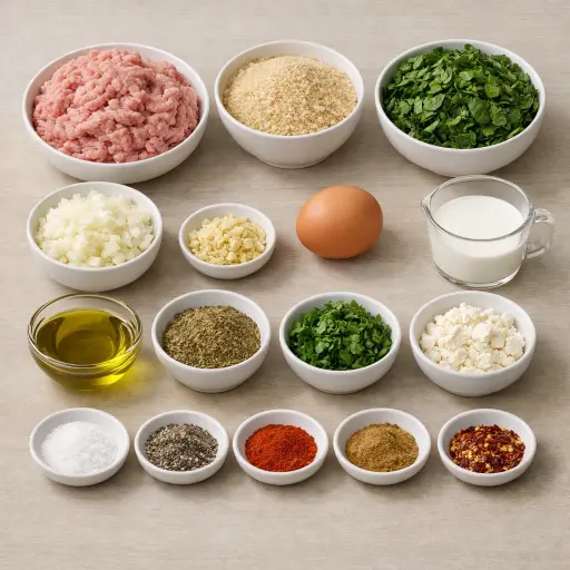 Ingredients for Mediterranean Turkey Meatloaf