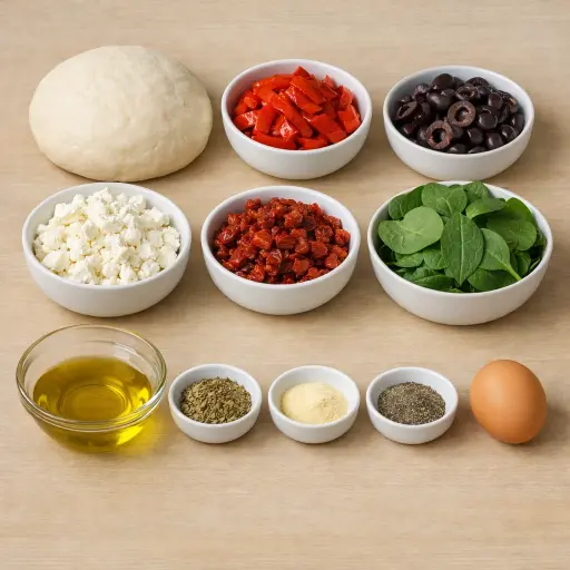Ingredients for Mediterranean Veggie Stromboli
