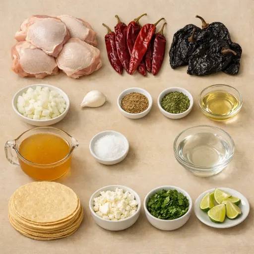 Ingredients for Mesoamerican Enchiladas